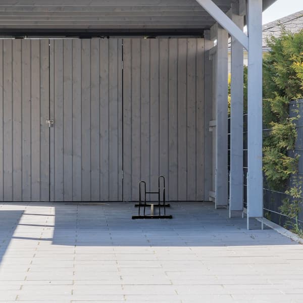 Svart cykelställ för 2 cyklar