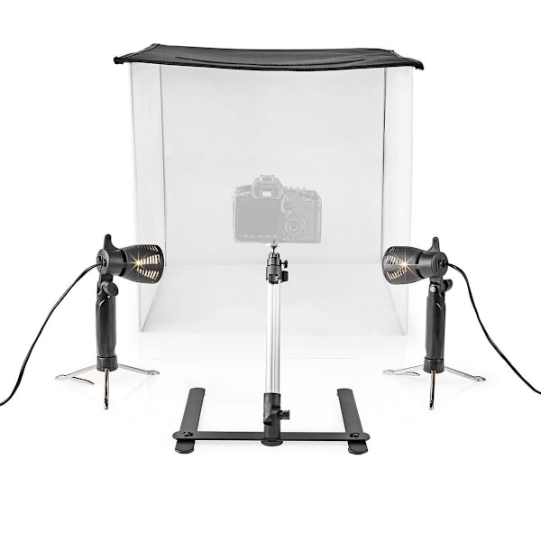 Fotostudie Kit | 400 lm | Sammenfoldelig | Baggrunde inkluderet | Rejsetaske inkluderet | Sort