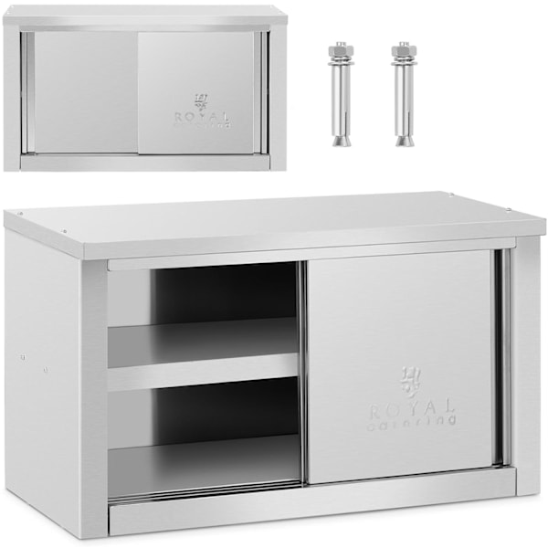 Catering-seinäkaappi liukuovilla TERÄS 120 kg 90 x 40 x 50 cm