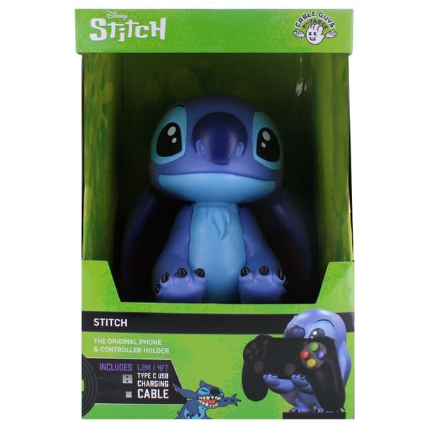 Stitch Figur Klemmebeslag, 21 cm Cable Guy Display