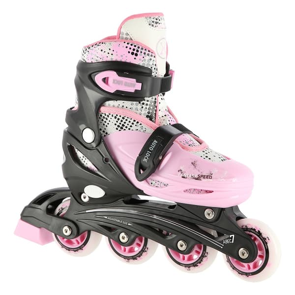 Inline-/skøjteskøjter, 4-i-1, Pink, størrelse M (35-38)
