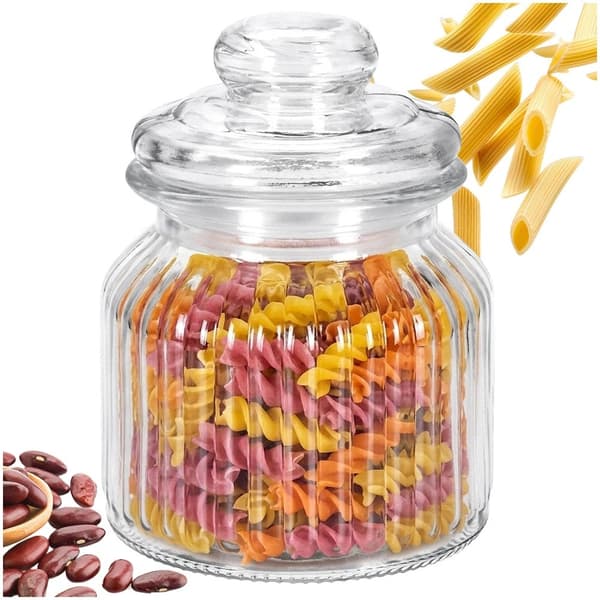 Glasbehållare med lock, 650 ml