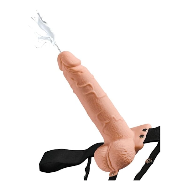 Fetish Fantasy Series - Justerbar sele Realistisk penis med bollar som sprutar 19 cm