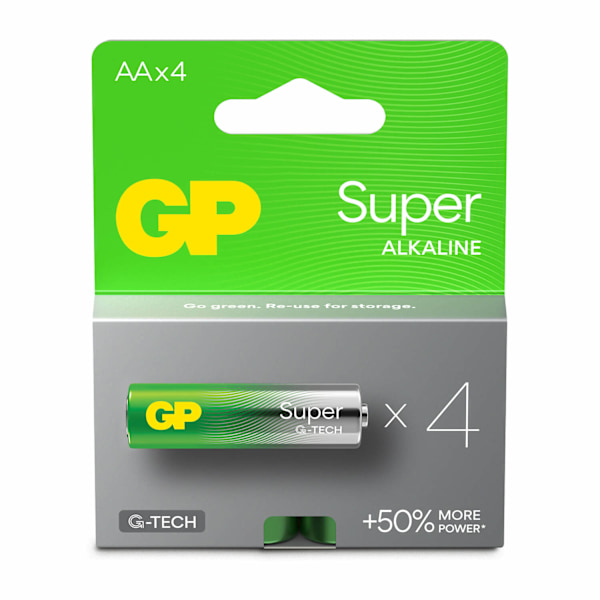 GP Super Alkaline Batteri AA LR6 4-pack