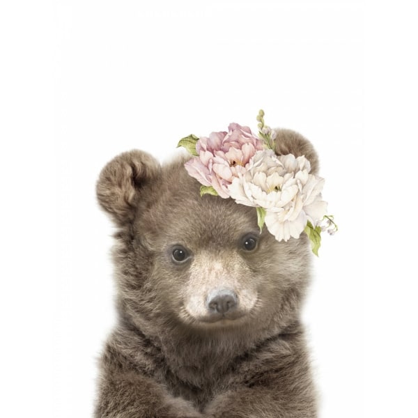 Floral Baby Bear - 70x100 cm