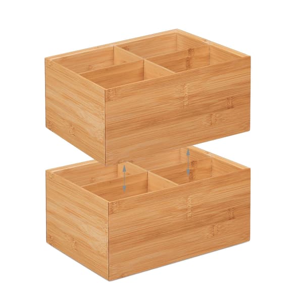 Bambu förvaringsbox 4 fack