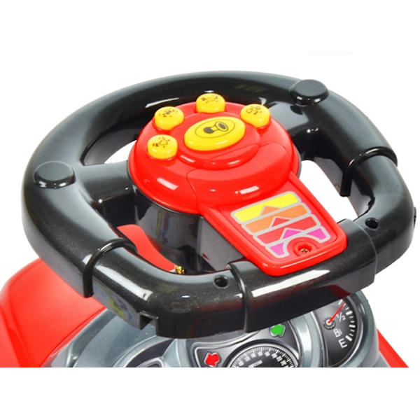 Ride On Toy Push Car Walker kahvalla 3in1-punainen