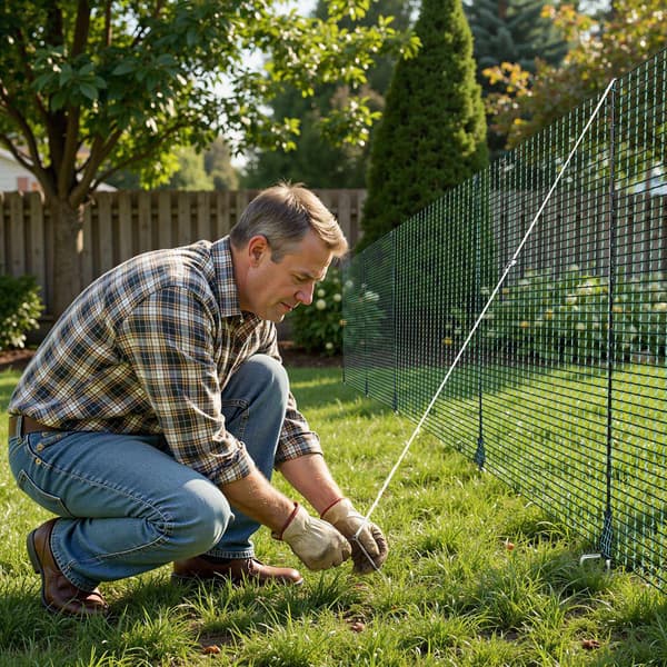 Midlertidigt plastikhegnsæt 0,9 x 25 m, 15 stolper, pæle