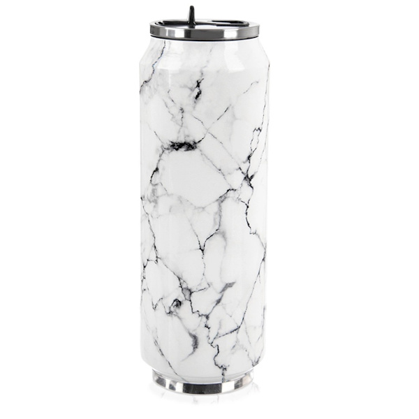 Termosmugg, marmordesign, 700ml, rostfritt stål