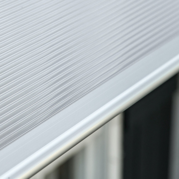 Skrivebords baldakin til hoveddør 200 x 96 x 27 cm baldakin med UV-beskyttelse, regnbeskyttelse solafskærmning til udvendig aluminium sort