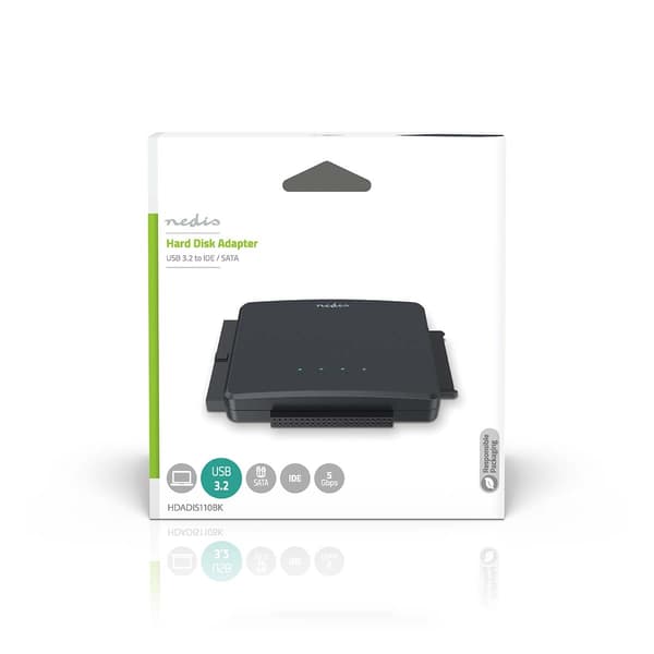 Hård disk Adapter | USB 3.2 Gen1 | 2.5 / 3.5 " | IDE + SATA | Strömadapter
