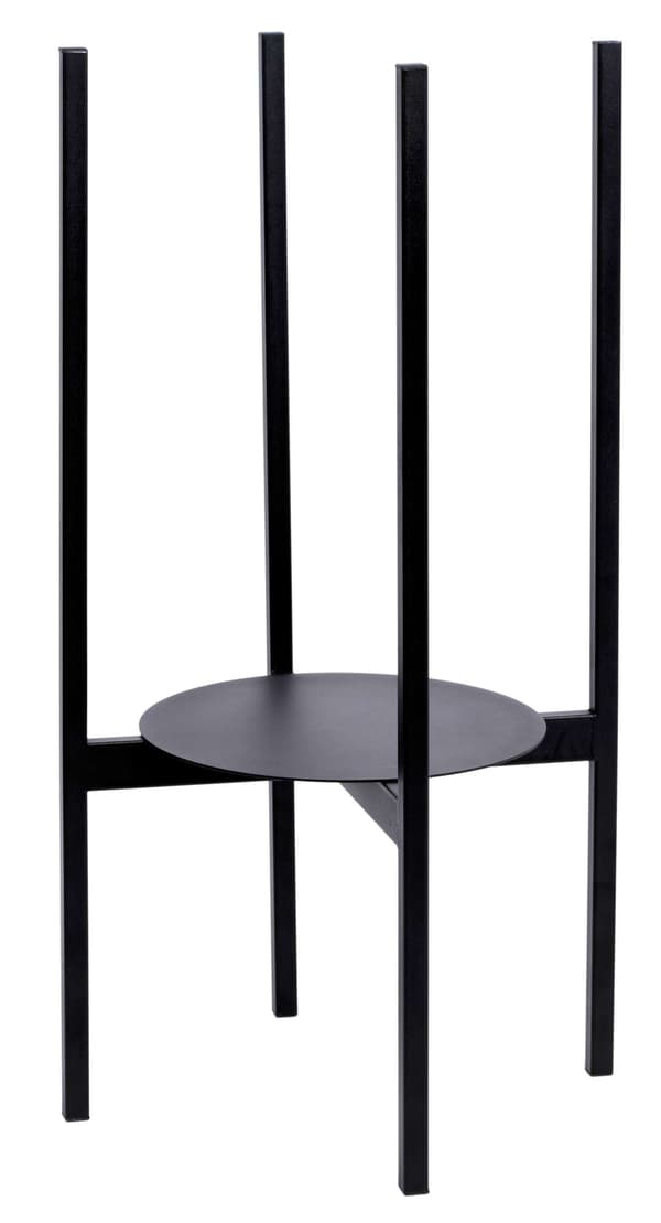 Metallväxtställ, Loftstil, 70 cm, Svart