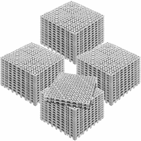 Sammanfogade PVC-dräneringsgolvplattor, 50-pack 30x30 cm