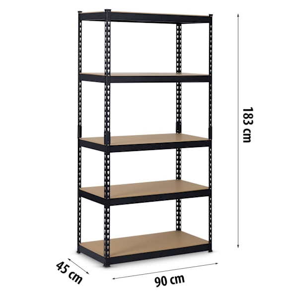 Metallihylly Humberg 183 x 90 x 45 cmTässä hyllyssä on vahvistettu rakenne, joka varmistaa maksimaalisen vakauden ja kantavuuden:- Pystyprofiili