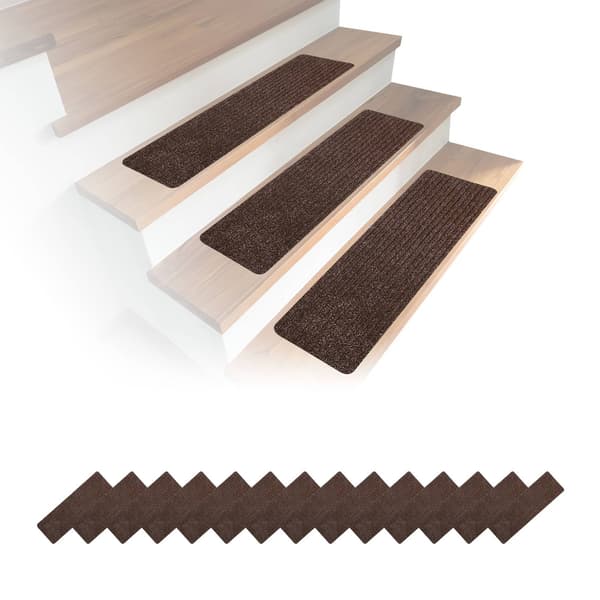 Trappmattor, set, 16 st, 65x20 cm, halkfria, lättskötta