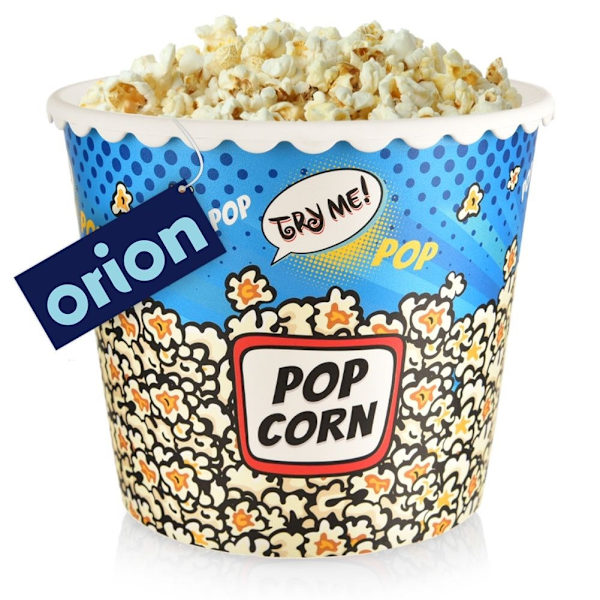 Popcornskål til filmaftener, genanvendelig 2,3 liter