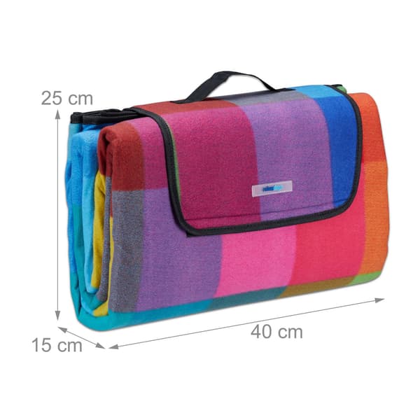 Picknickfilt 200 x 200 cm rutig