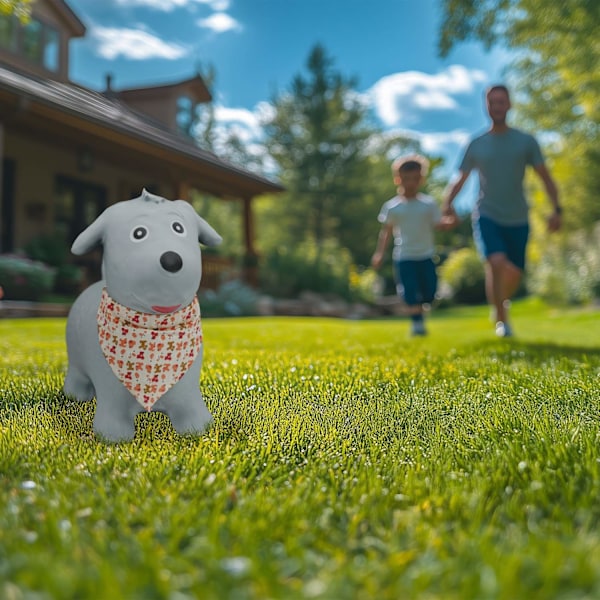 Springende hund med tørklæde
