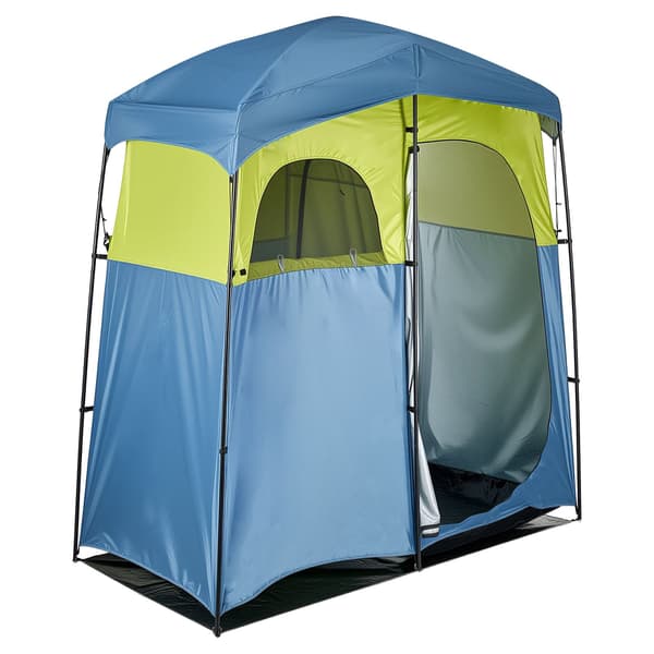 Campingtält för dusch, omklädningstält med 2 rum