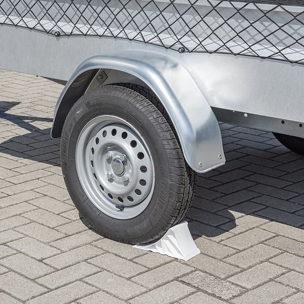 Hjulkloss plast vit inkl. hållare platt