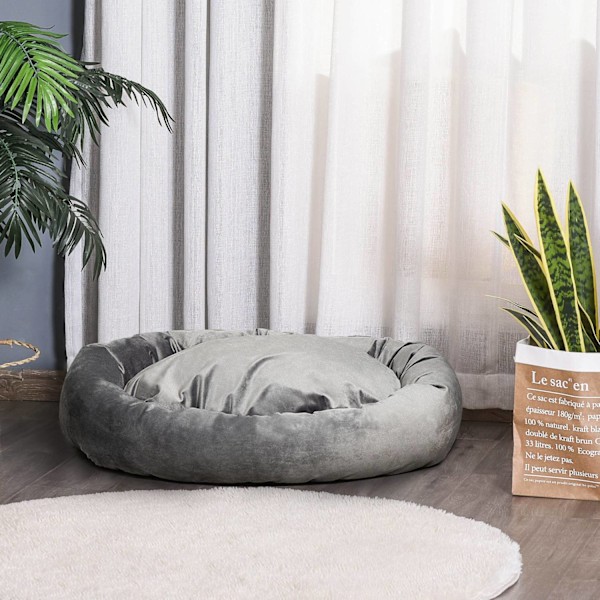 Dog Bed Pyöreä Koiran Tyyny Keskikokoisille Koirille Ja Kissoille, Irrotettava Ja Pestävä Päällinen, Mukava