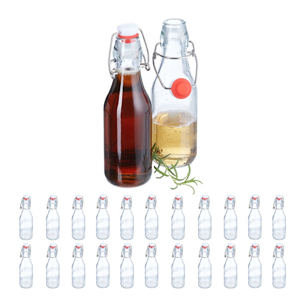 Glasflaskor med crimplock 24-pack