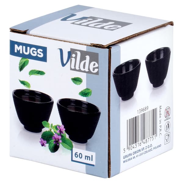 Gjutjärnsemaljerade tekoppar CAST LINE 60 ml 2 st.
