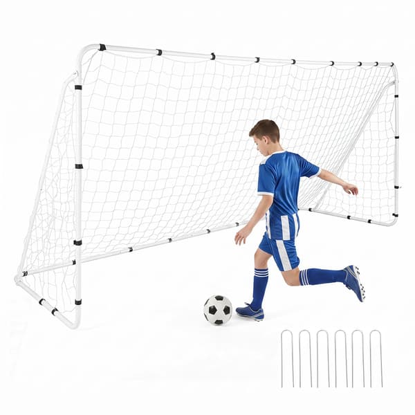 Børnefodboldmål i metal 367x181 cm med PE-net