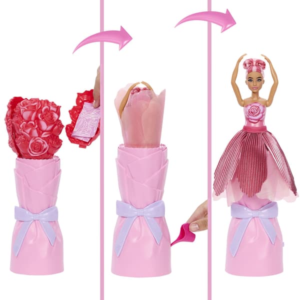 Barbie Blomsteroverraskelsesdukke med farveskiftfunktion