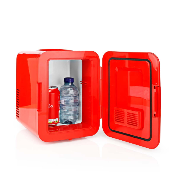 Portabelt mini kylskåp | 4 l | 12 V DC / 100 - 240 V AC | Röd