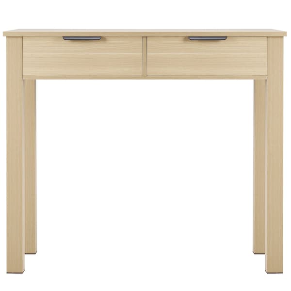 Barnskrivbord med 2 lådor, ljust trä MDF-studiebord