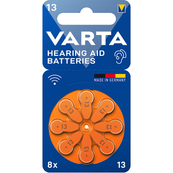 Høreapparatbatteri 13 / A13 / PR48 8-pak