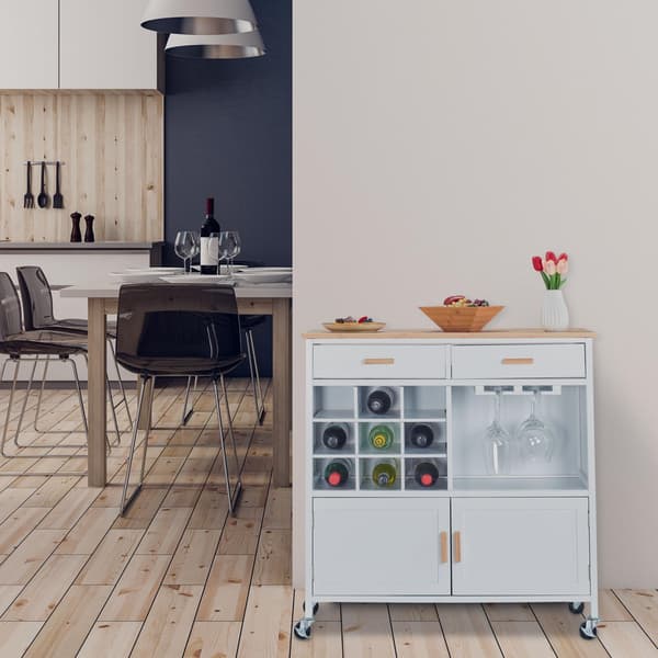 Køkkenvogn med vinreol