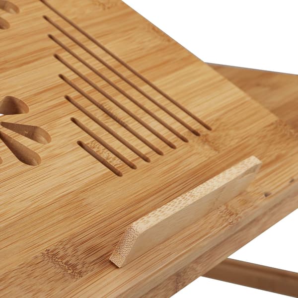 Højdejusterbar bambus bærbar stativ