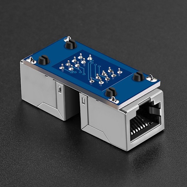 Netværksstik Ethernet RJ45 netværkskabelstik 10 Gbps Sort