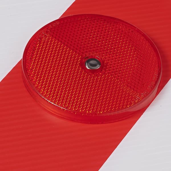 Bakre varningsskylt plast 50x50cm med reflexer