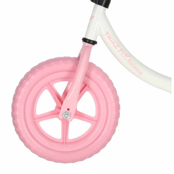 Barnens balanscykel, justerbar sadel, ringklocka, rosa