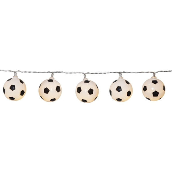 LED lyssløjfe Fodbold / 10 LED / 1,35 M / indendørs brug / IP20 Sort, Hvid
