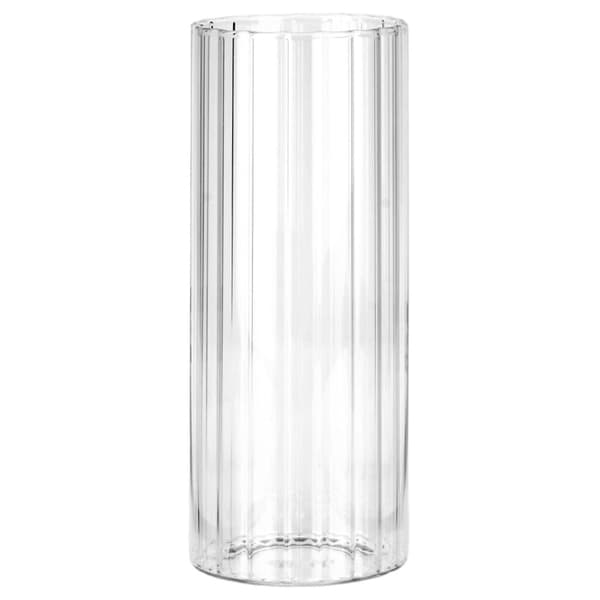 Set med 6 borosilikatglas, 460 ml, ribbad design