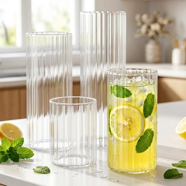 Glassæt, borsilikat, 230-560 ml, 4 dele