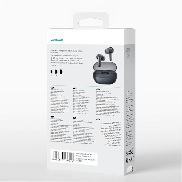 ENC Jbuds Series USB-C trådløse in-ear hovedtelefoner, sorte