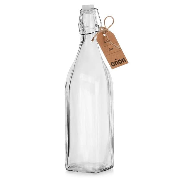 Flaske med clipsglas 1 l
