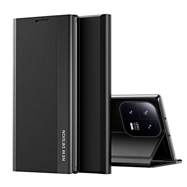Kotelon kansi läpällä ja teline Xiaomi 13 Lite Sleep Case Pro mustalle