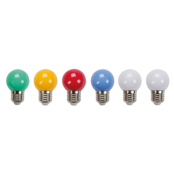 Värilliset led-lamput - 6 kpl