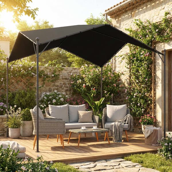 3x3 m pergola metallirungolla ja UPF30+ katolla