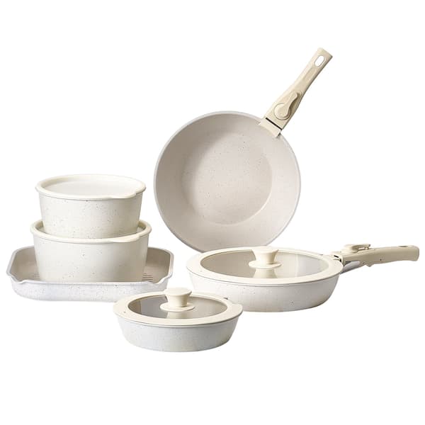 17-delars nonstick-kokkärlsset, avtagbart handtag, induktion, ugnssäker