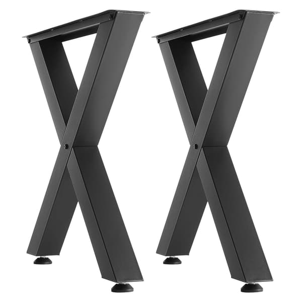 X-Frame bordsben, 2-pack, 750x790 mm, stål, svart