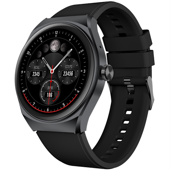 Trainerhalo Smartwatch med rund skive Sort