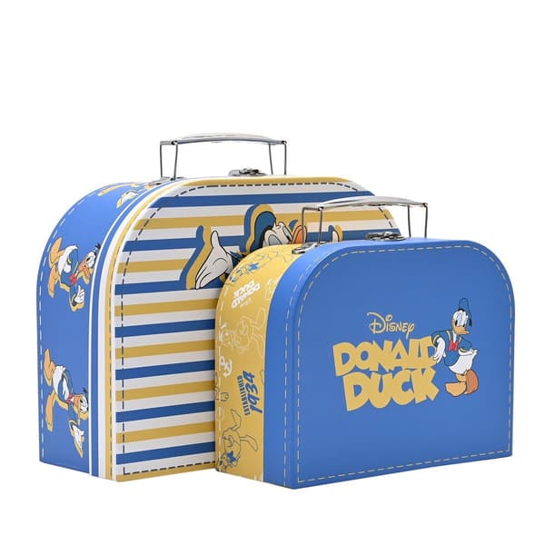 Disney Donald set med 2 förvaringslådor för resväskor