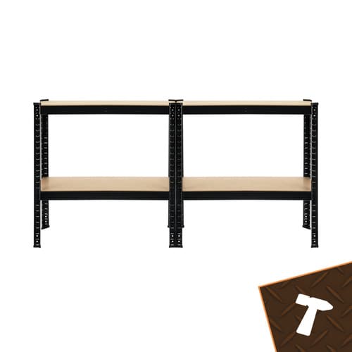 Opbevaringsreol - sort 150x75x30 Bigstreen